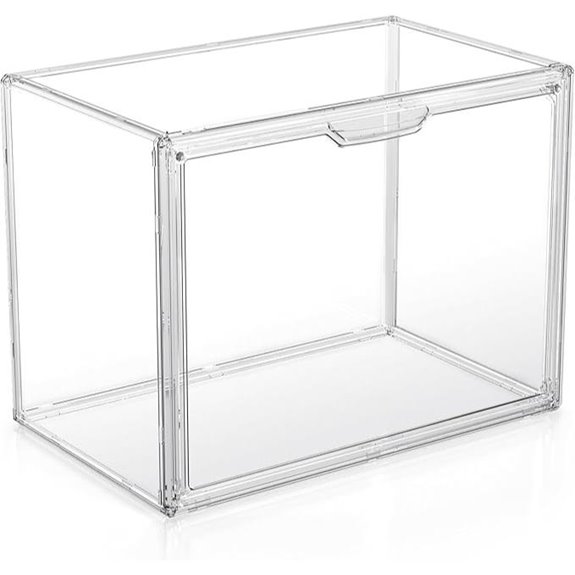 Clear Plastic Storage Bin with Magnetic Door
