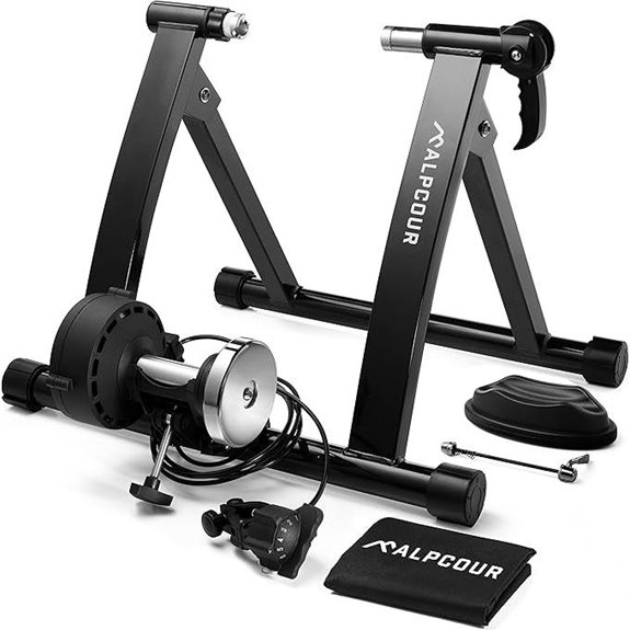Alpcour Foldable Magnetic Bike Trainer for Indoor Use