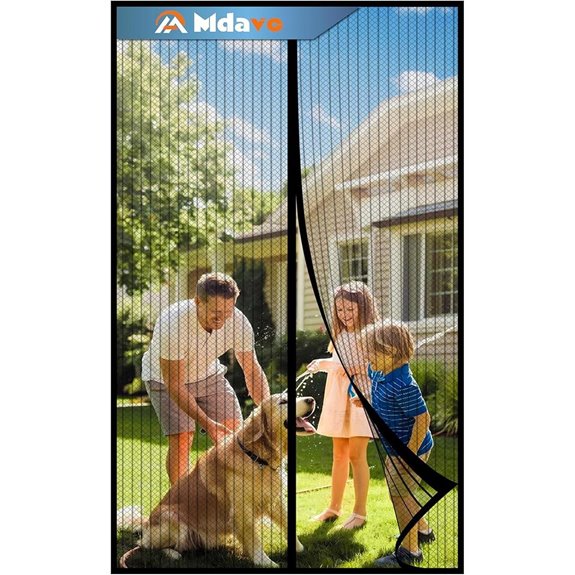 Mesh Screen with Magnetic Closure for Doors