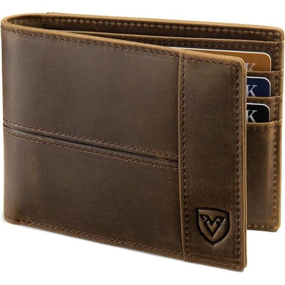 Men's Leather Slim RFID Bifold Wallet with Gift Box