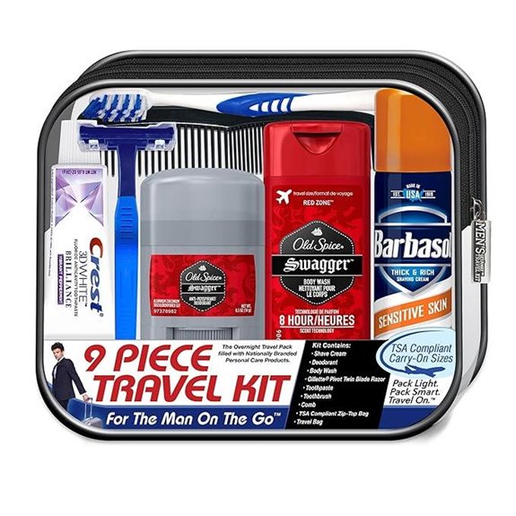 Men's 9-Piece TSA Travel Kit with Old Spice