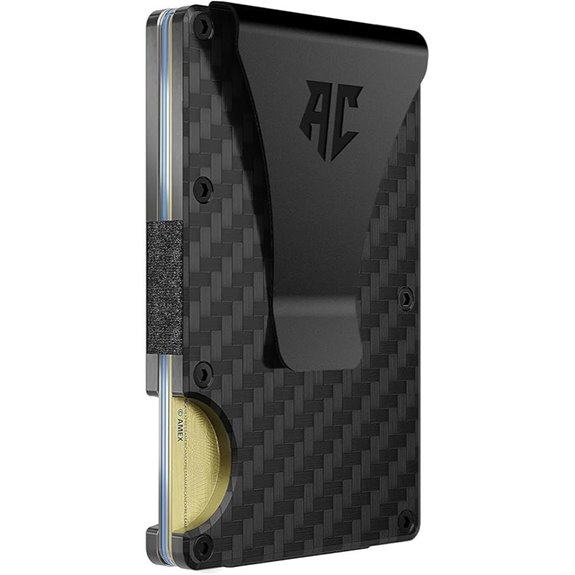 Men's RFID Carbon Slim Wallet with Money Clip