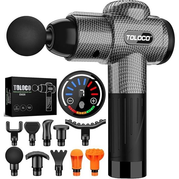 TOLOCO Massage Gun with 10 Heads and Silent Motor