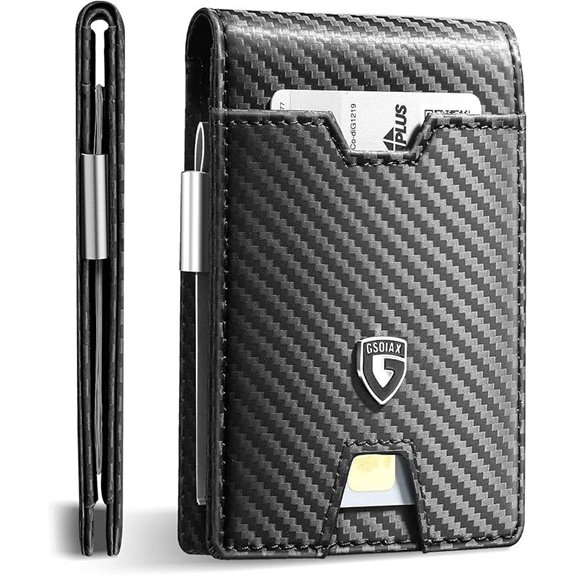 GSOIAX Men's RFID Leather Wallet with Money Clip