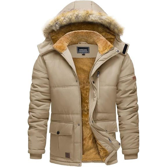 TACVASEN Men's Winter Water-Repellent Hooded Parka