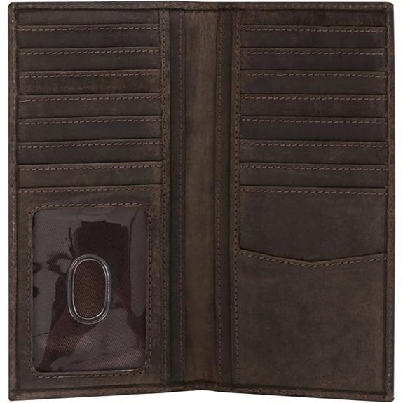 ELIZO Men's Leather RFID Bifold Wallet with 16 Slots