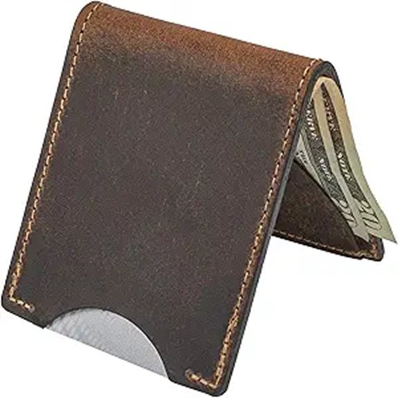 Slim Bifold Wallet for Men in Full Grain Leather