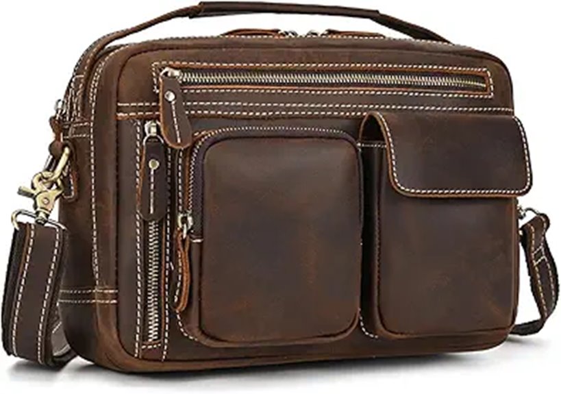 Genuine Leather Shoulder Bag for Men