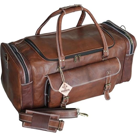 Genuine Leather Duffel Bag for Men 30 Inches
