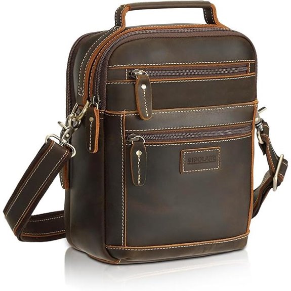 Polare Italian Leather Messenger Bag for Men