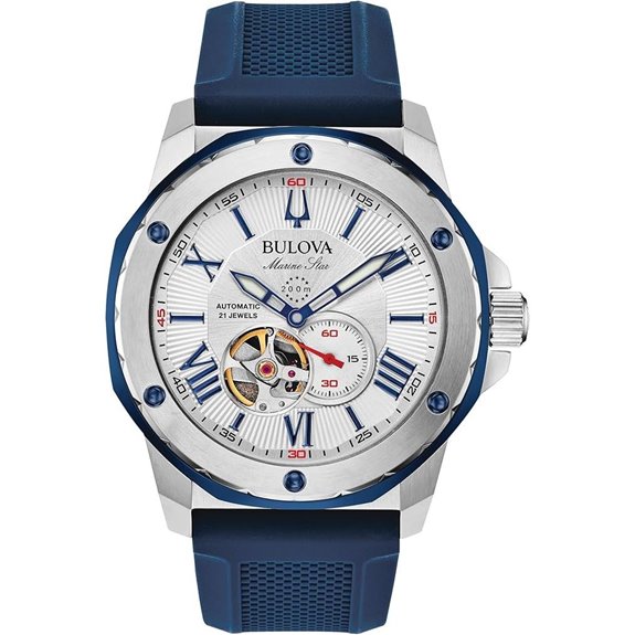 Bulova Marine Star Men's Automatic Watch with Blue Strap