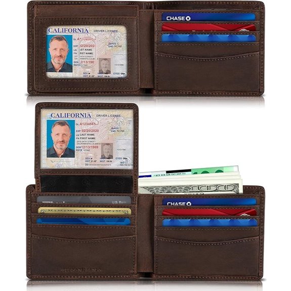 SERMAN BRANDS RFID Leather Bifold Wallet for Men