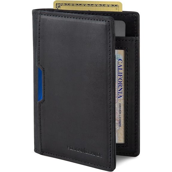 SERMAN BRANDS Men's Slim RFID Leather Wallet