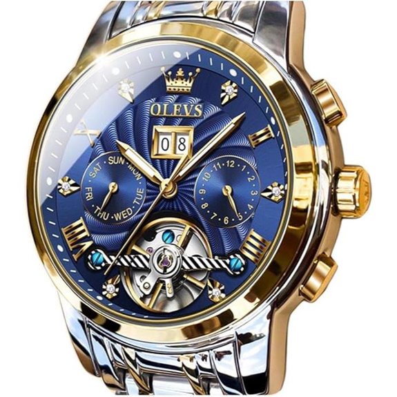 OLEVS Men Skeleton Automatic Wrist Watch