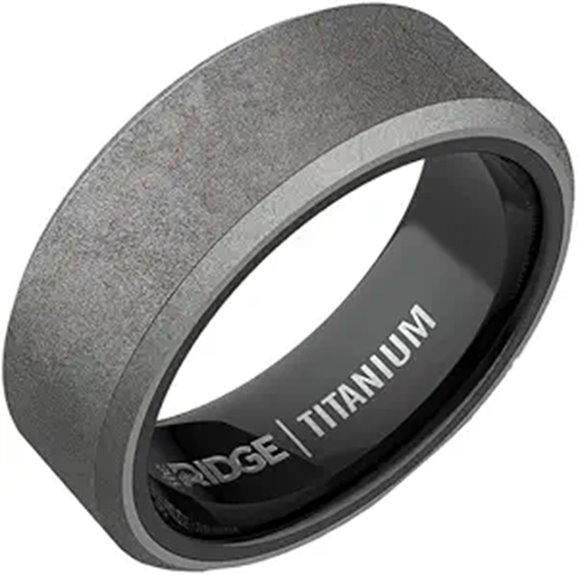 Ridge Tungsten Men’s Wedding Band with Silicone Strap