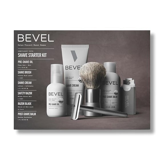 Bevel Men's Shaving Kit with Blades and Accessories