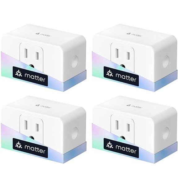 meross Matter Smart Plug 4 Pack with Energy Monitoring