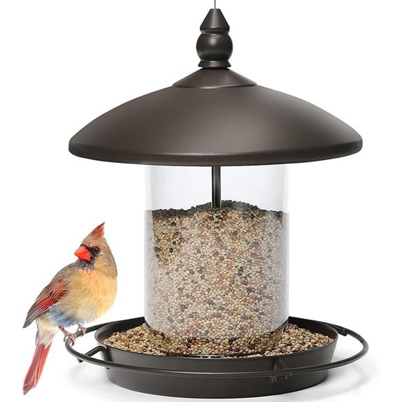 Metal Roof Bird Feeder for Outdoor Wild Birds