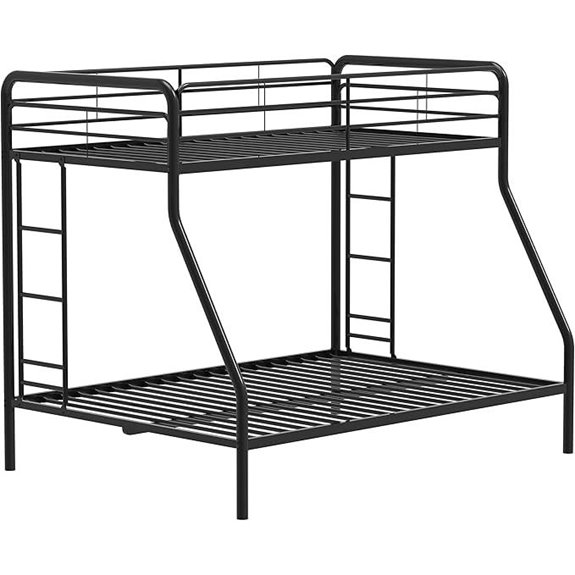 Carson Metal Bunk Bed with Ladders and Guardrails