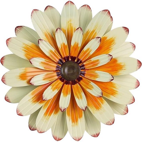 YEAHOME Metal Flower Wall Decor for Home