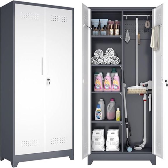 GREATMEET Metal Garage Storage Cabinets with Doors
