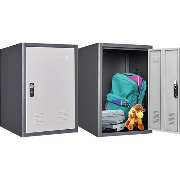 20 Metal Lockable Storage Cabinet with Hooks