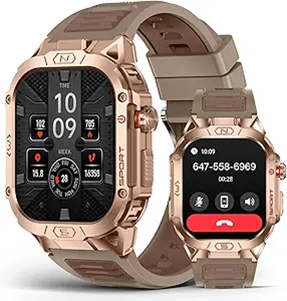 SOUYIE Military Smart Watch with Fitness & Blood Pressure