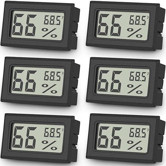 Vaikby 6-Pack Mini Digital Hygrometer & Thermometer