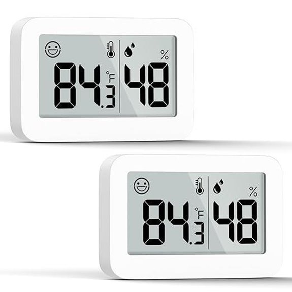DOOMAY 2-Pack Mini Digital Hygrometer and Thermometer
