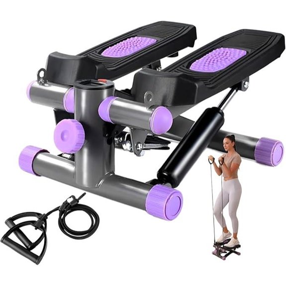 Mini Exercise Stepper with Resistance Bands