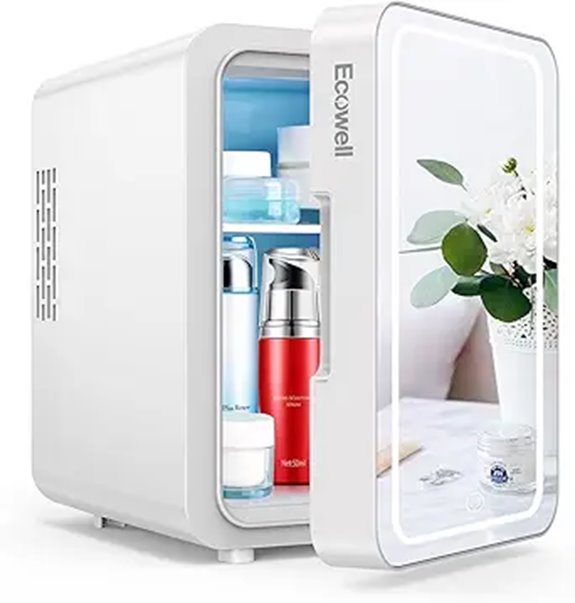 ECOWELL Mini Skincare Fridge with Mirror