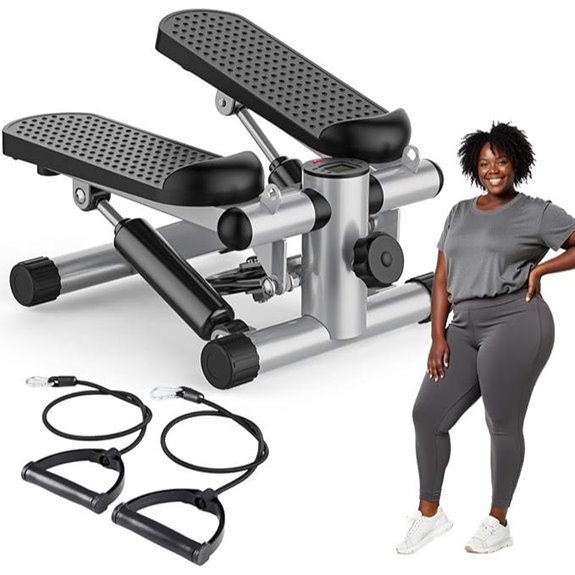 OLIXIS Mini Stepper with Resistance Bands for Home Workout