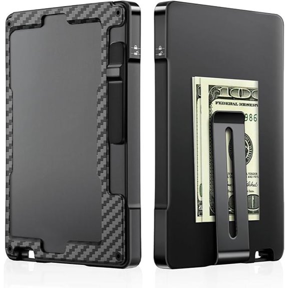 umoven Minimalist Aluminum RFID Wallet for Men