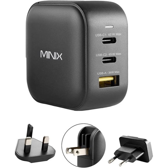 MINIX 66W Turbo GaN Wall Charger with Multiple Ports