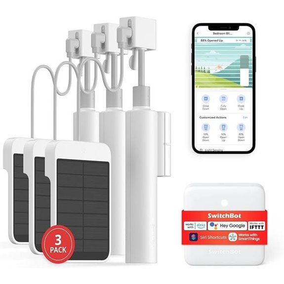SwitchBot Motorized Blinds Kit (3-Pack) with WiFi & Solar