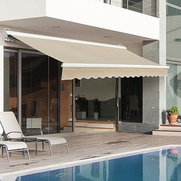 motorized retractable patio awning