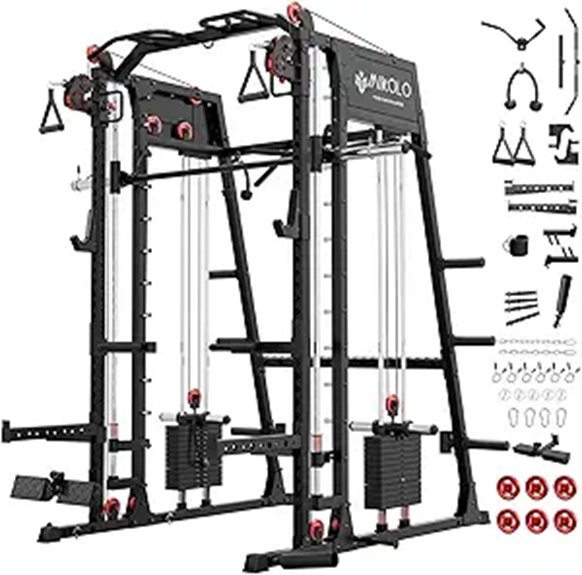 Mikolo Smith Machine with Crossover & Lat-Pull System