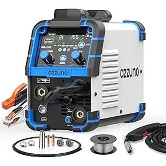 AZZUNO 155A MIG Welder 5-in-1 Wire Feed Machine