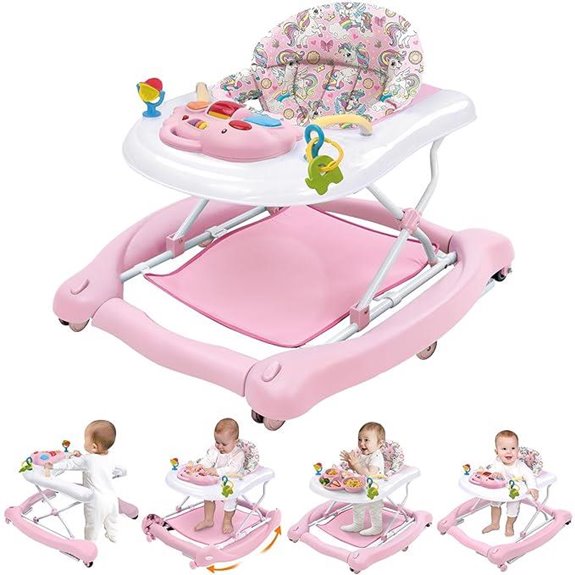 Foldable 5-in-1 Baby Activity Walker with Toys