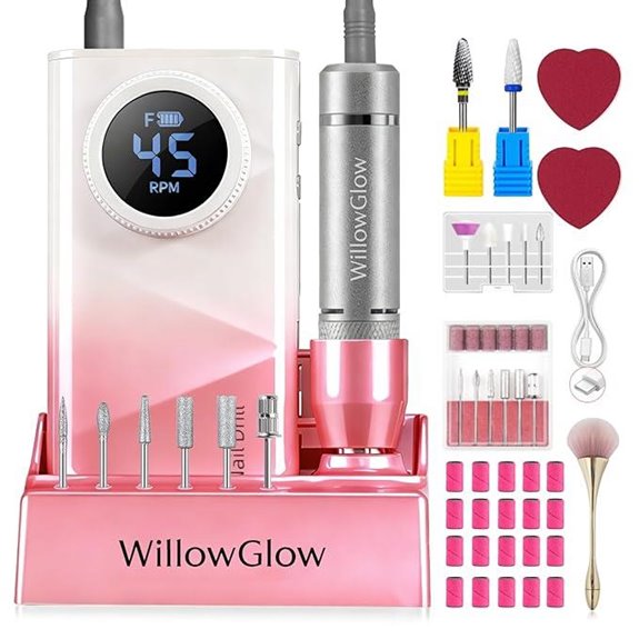 Professional Nail Drill with Charging Dock and Bits