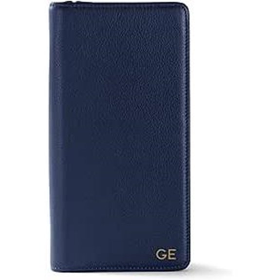Leatherology Navy Leather Travel Wallet with RFID Protection