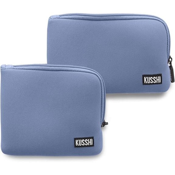KUSSHI 2pc Neoprene Travel Pouch Set