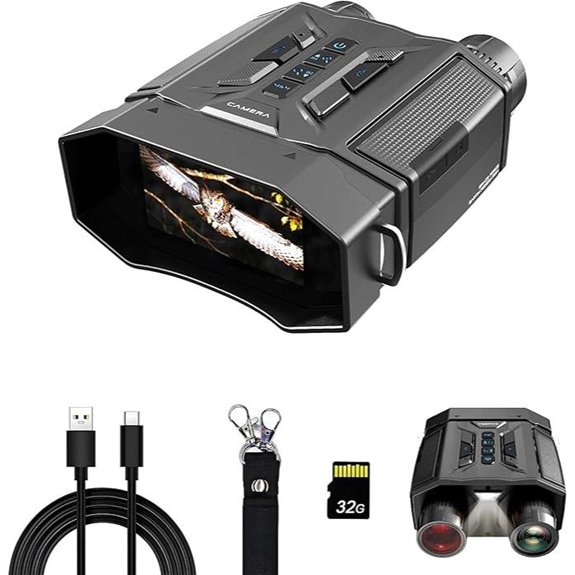 Night Vision Goggles with Infrared Camera 32GB Card