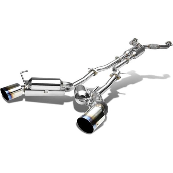 Auto Dynasty Dual Rolled Muffler Tip Exhaust System
