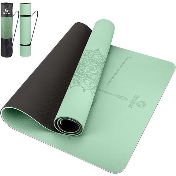 Non-Slip TPE Yoga Mat with Carrying Strap