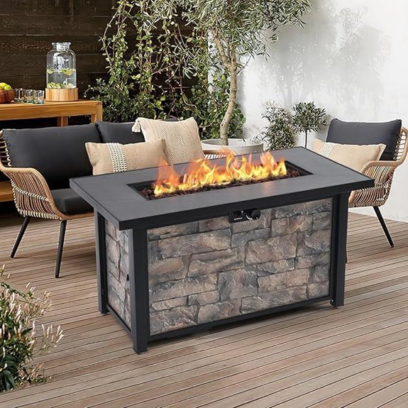 48'' Propane Fire Pit Table for Outdoor Use
