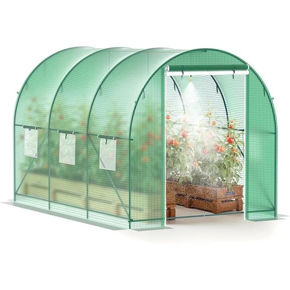 Upgraded 10'x7' Walk-in Greenhouse with Spraying System