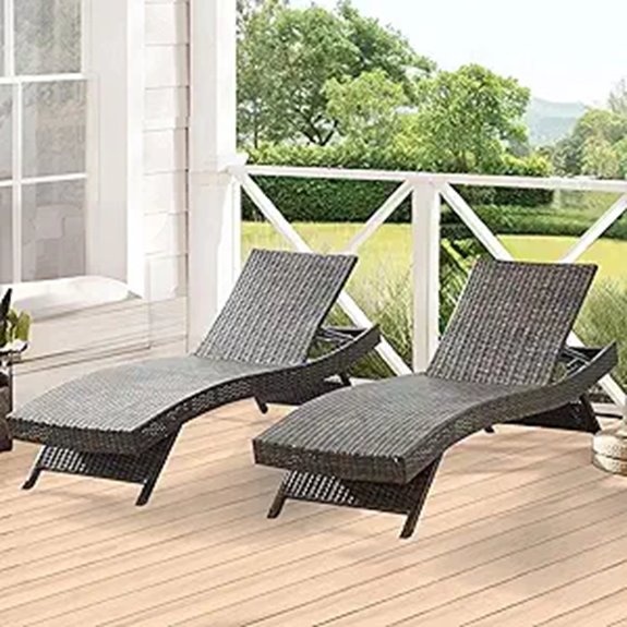 79'' Long Reclining Chaise Lounge Set (Set of 2)