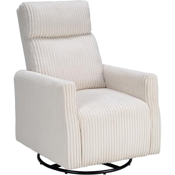 CANMOV Swivel Nursery Glider Chair with Arms