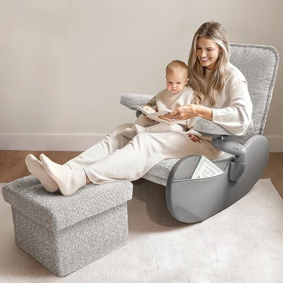 MAMAZING Nursery Rocking Chair with Ottoman